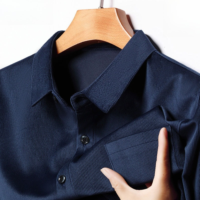 Corduroy Button Up Shirt Men - Corduroy Men's Long Sleeve Shirt Retro