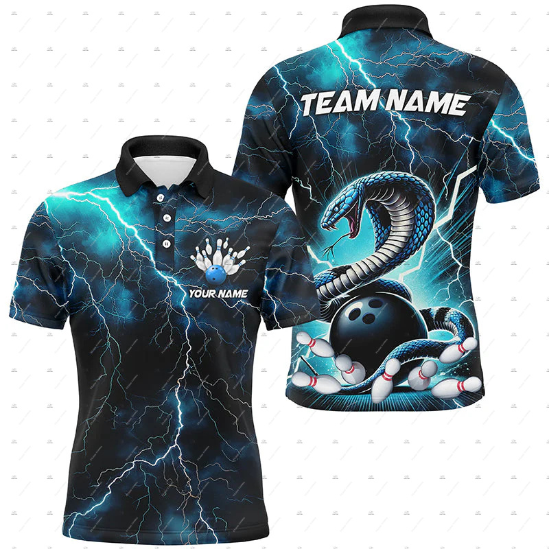 Short Sleeve Bowling Shirt Retro - Custom Name Bowling Skull Flame Graffiti