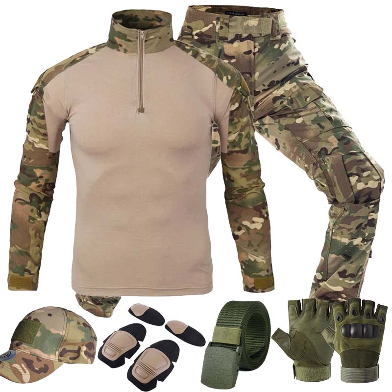 MC Outdoor Tactical Suits Mult - Tactical Military Shirt Cargo ulasan dan harga
