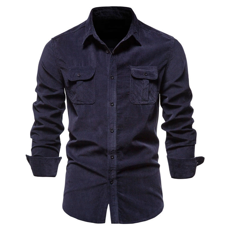 Men's Corduroy Casual Shirt Ja - Corduroy Button Up Shirt Men ulasan dan harga