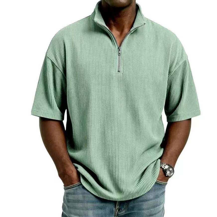 Summer Corduroy Stand-up Colla - Corduroy Button Up Shirt Men ulasan dan harga