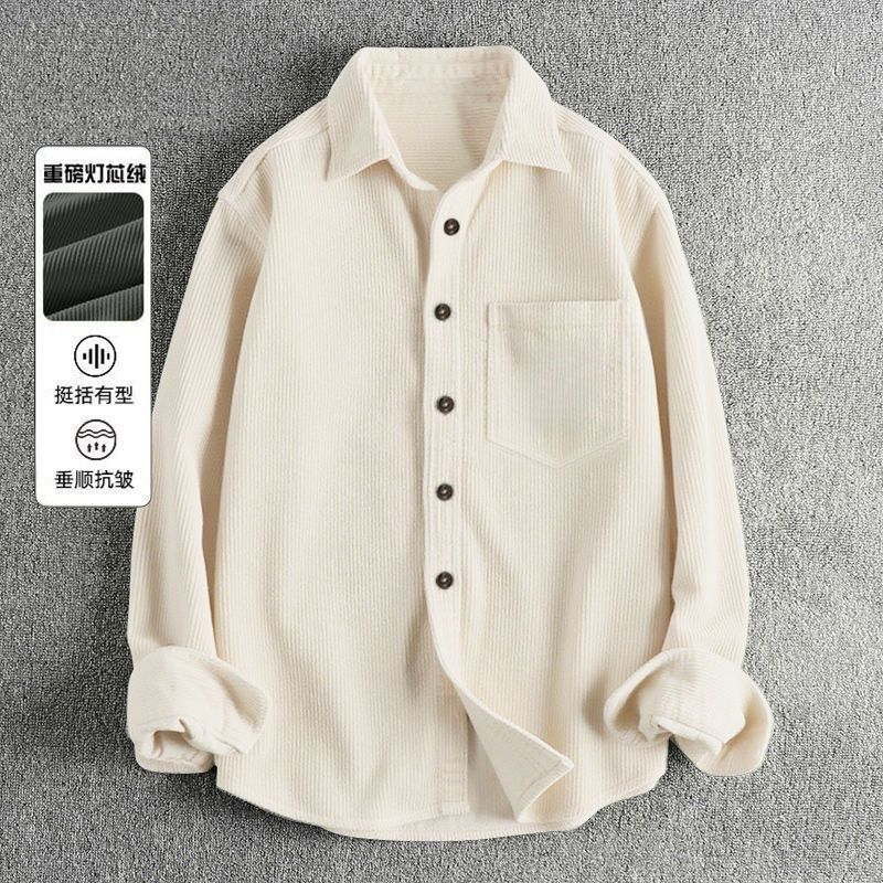 Autumn Men's Corduroy Long Sle - Corduroy Button Up Shirt Men ulasan dan harga