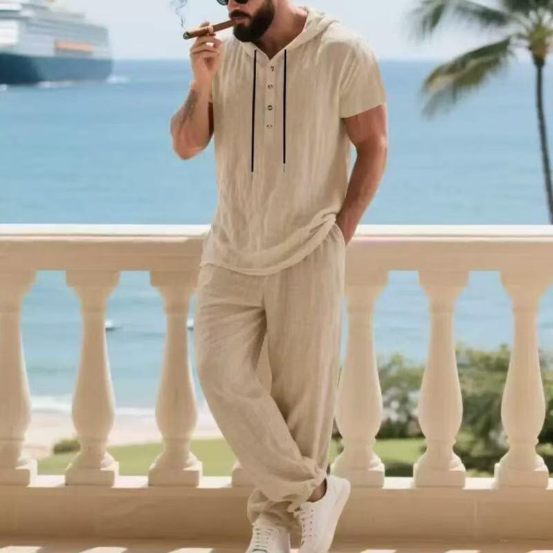 Men American Retro 3D Linen Ho - Mens Linen Shirt Long Sleeve ulasan dan harga