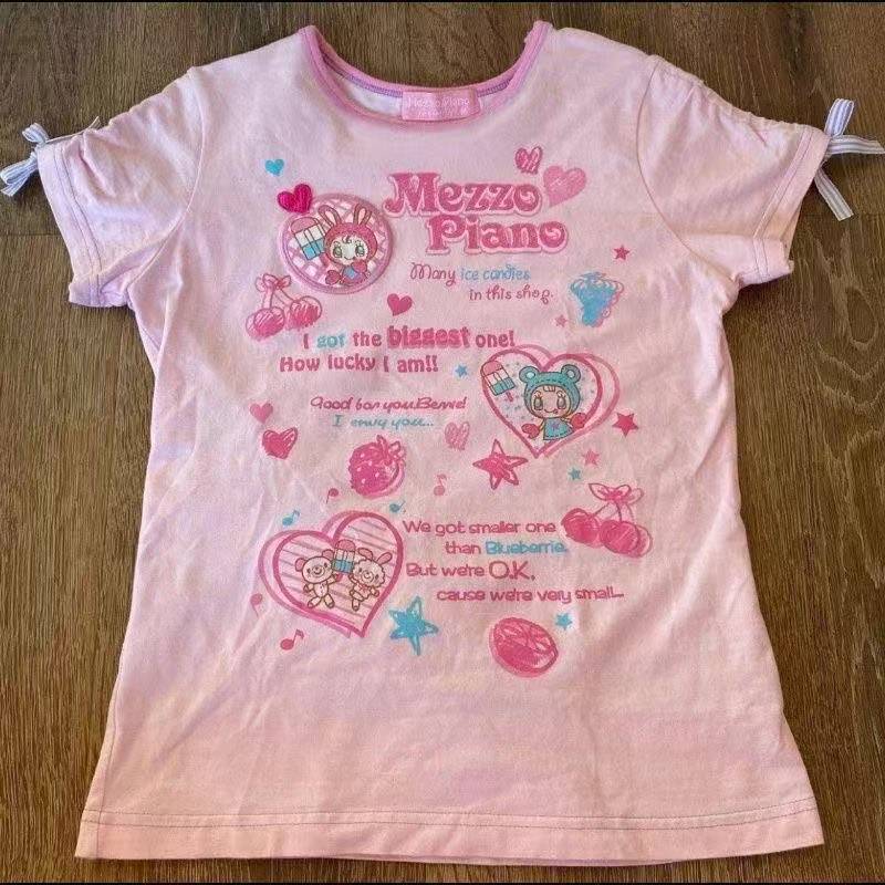 Vintage Kawaii Cute Short Slee - Shirts ulasan dan harga