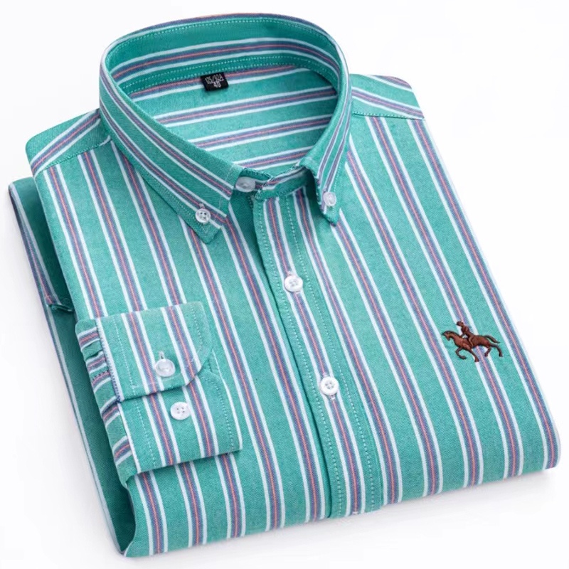 New 100% Cotton Oxford Shirt F - Oxford Cotton Casual Shirt Business ulasan dan harga