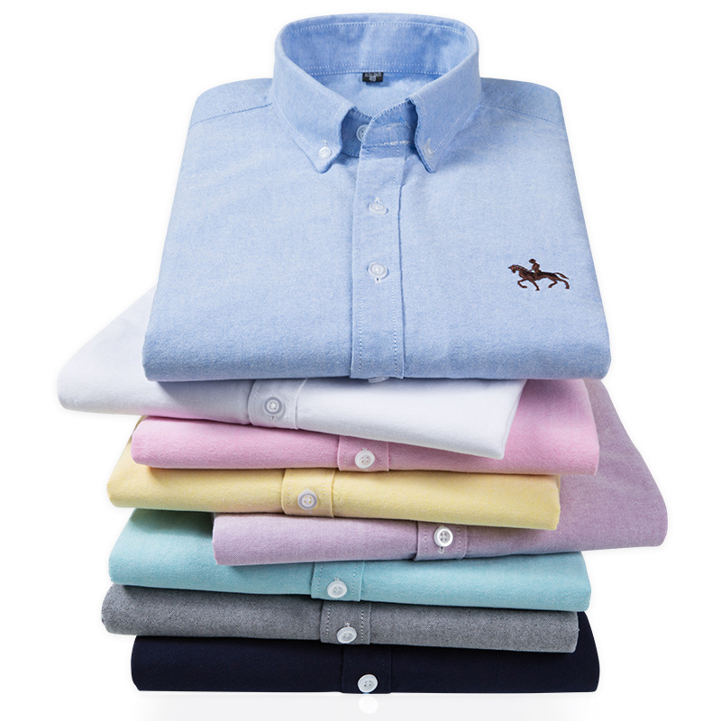 New 100% Cotton Oxford Shirt F - Oxford Cotton Casual Shirt Business ulasan dan harga