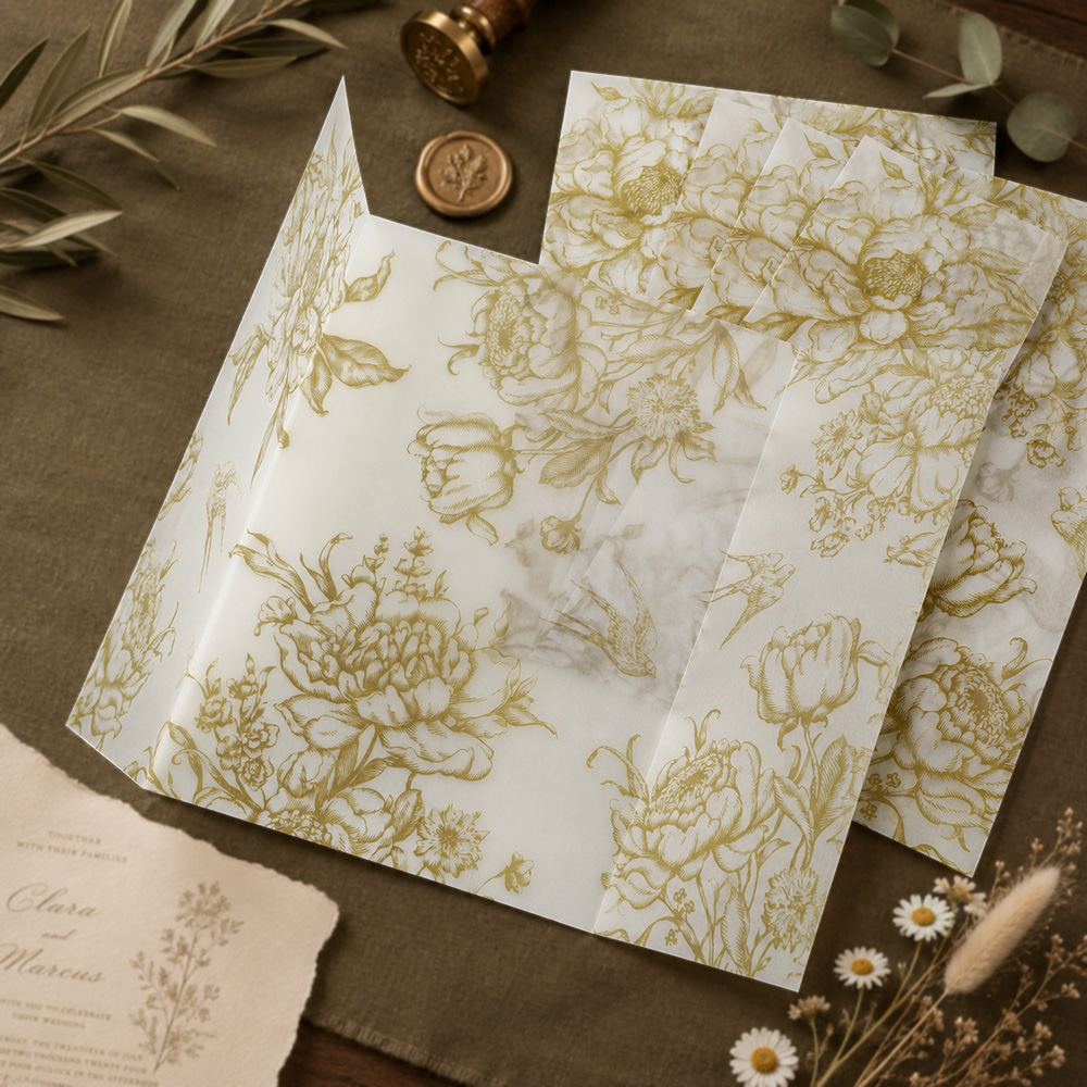 20/50pcs Vellum Wrap with Mono - Jackets ulasan dan harga