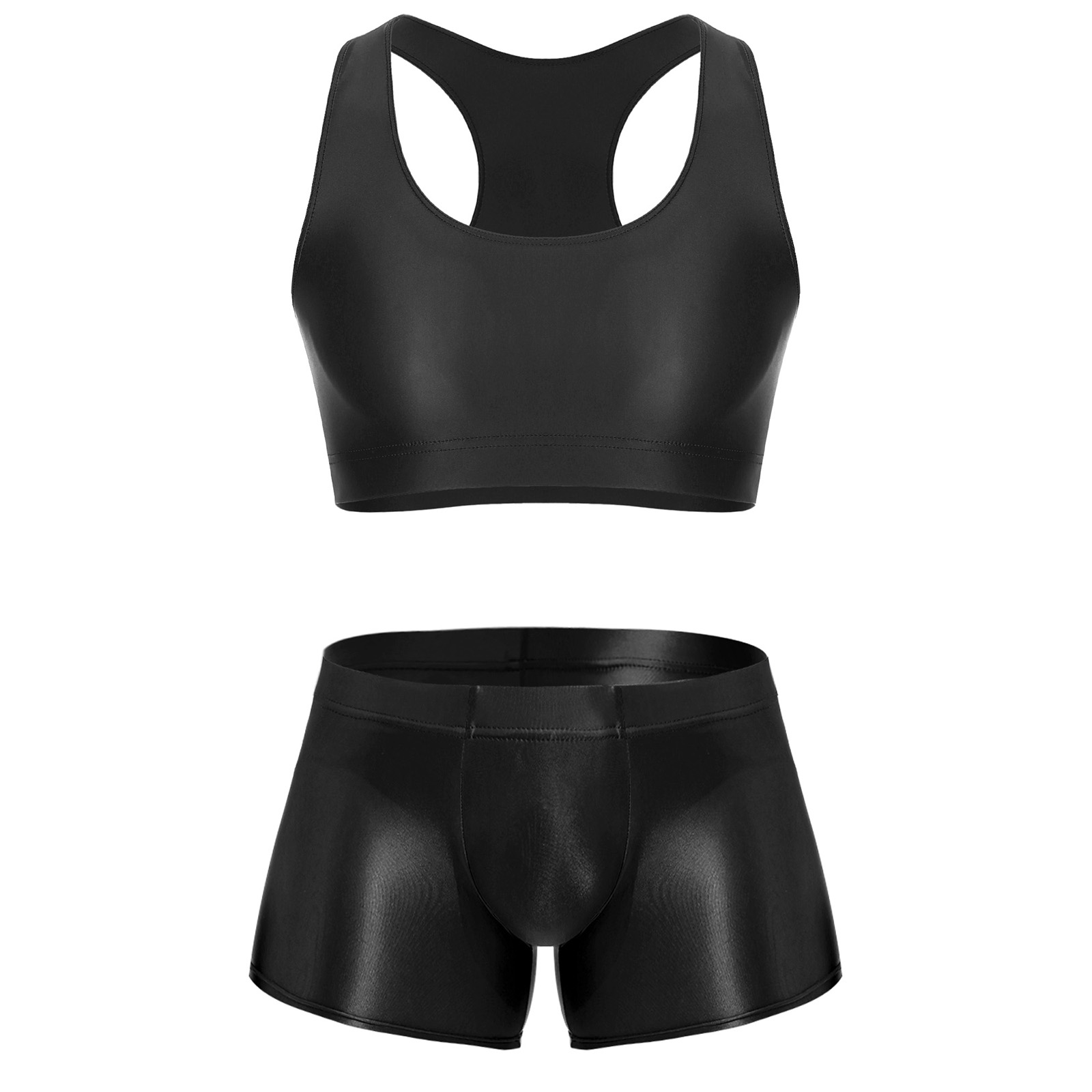 Men Glossy Stretchy Fitness Ou - Underwear ulasan dan harga
