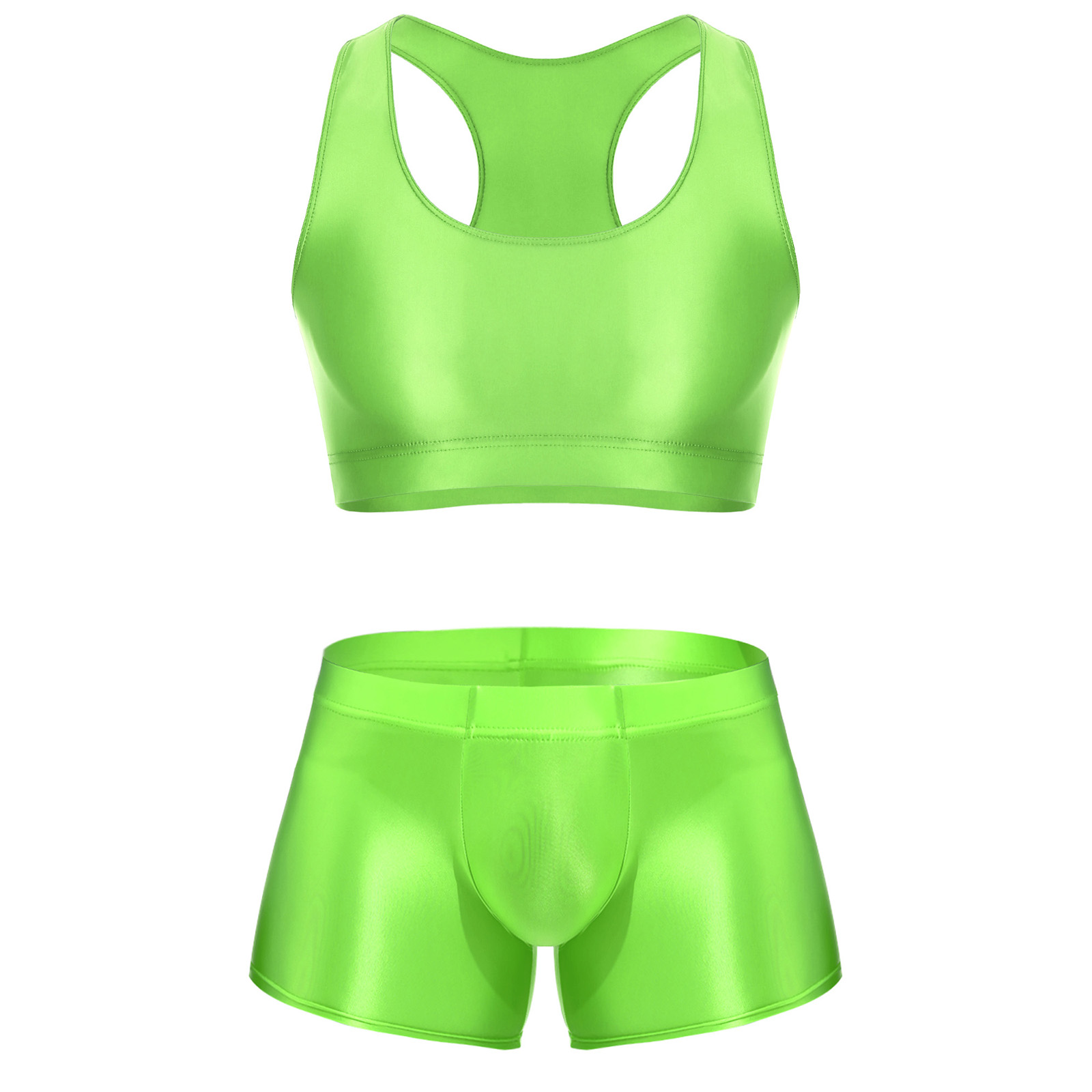Men Glossy Stretchy Fitness Ou - Underwear ulasan dan harga
