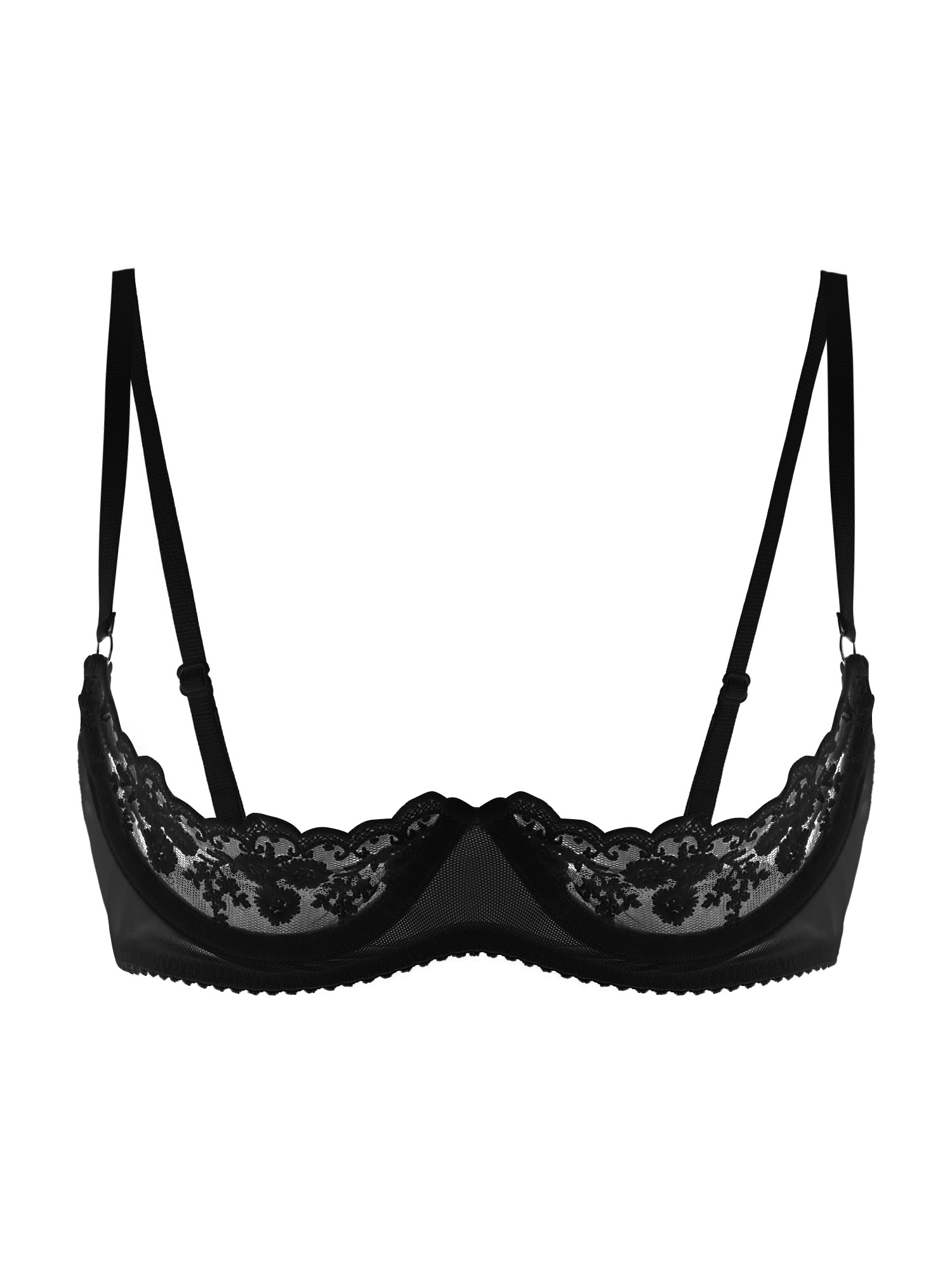 Women Sexy Open Cups Bra Sheer - Underwear ulasan dan harga