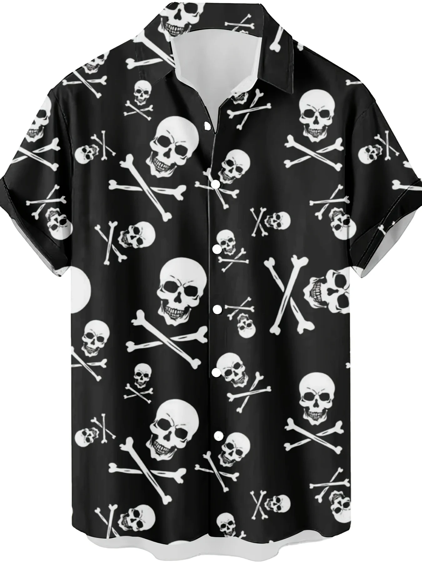 Vintage Horror Skull Crossbone - Vintage Hawaiian Floral Shirt ulasan dan harga