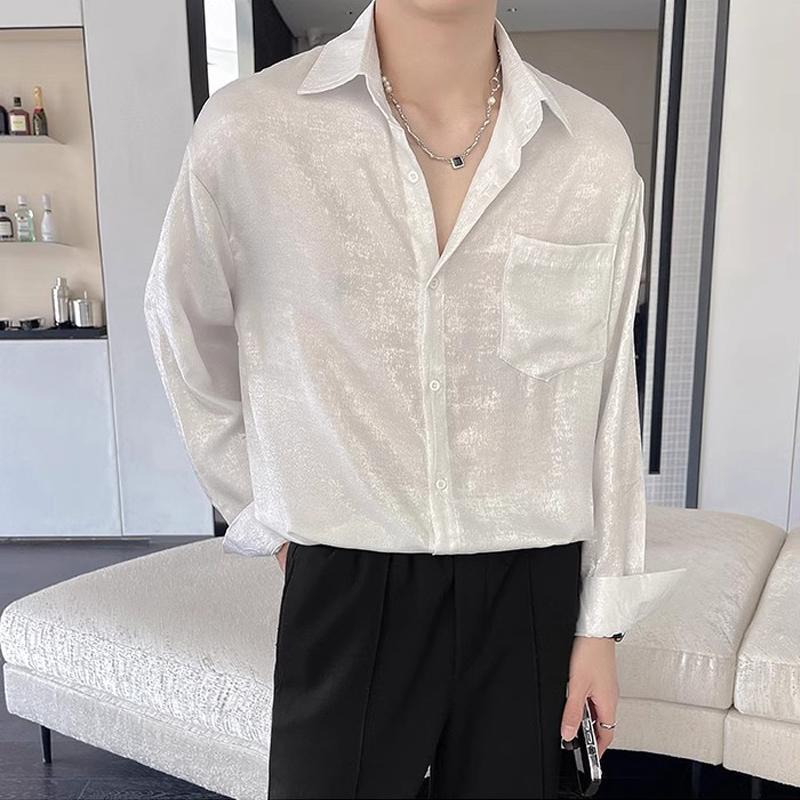 Sexy Silk Satin Shirts for Men - Mens Satin Silk Dress Shirt ulasan dan harga