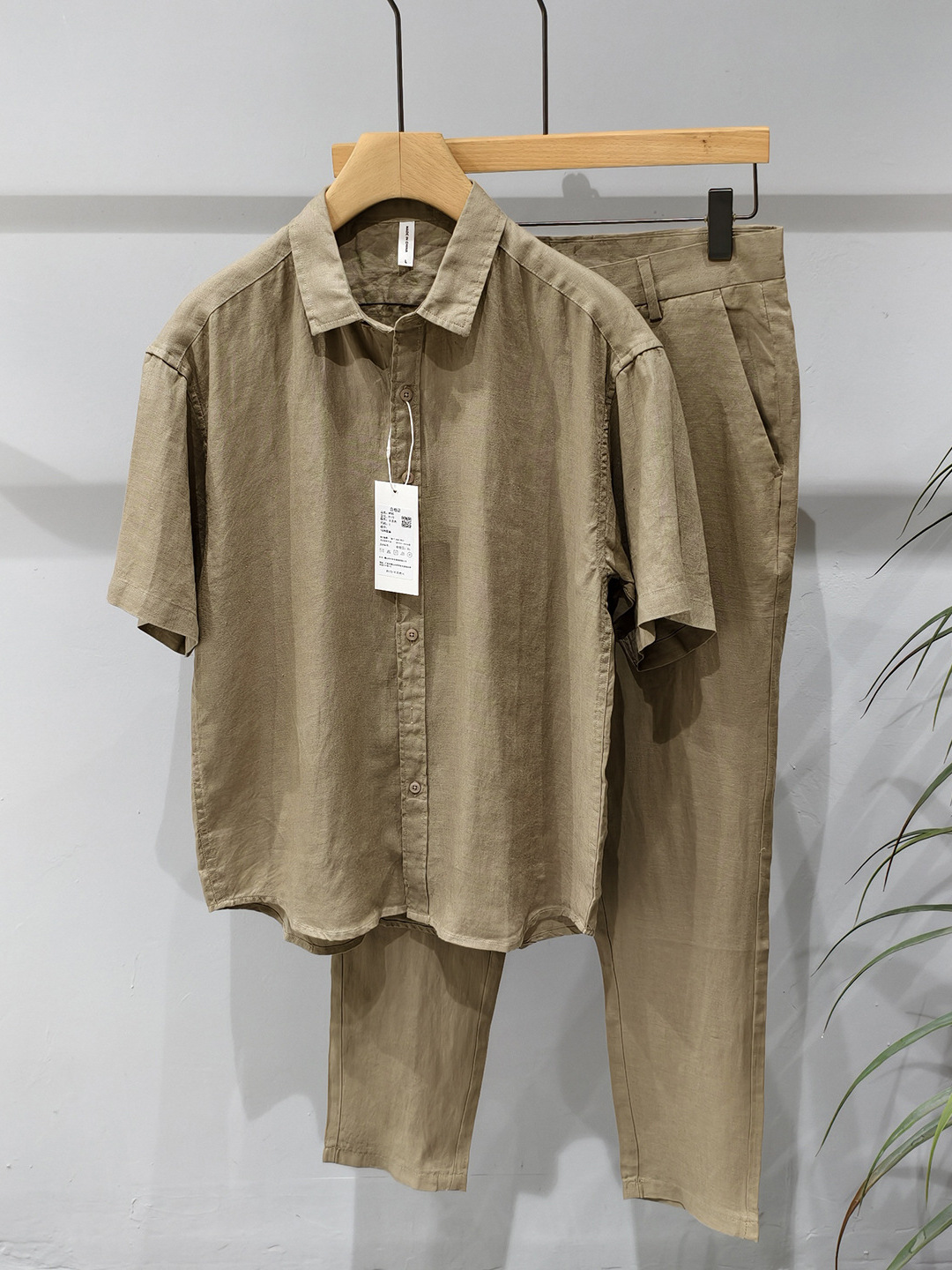 Pure Linen Short Sleeve Casual - Mens Linen Shirt Long Sleeve ulasan dan harga