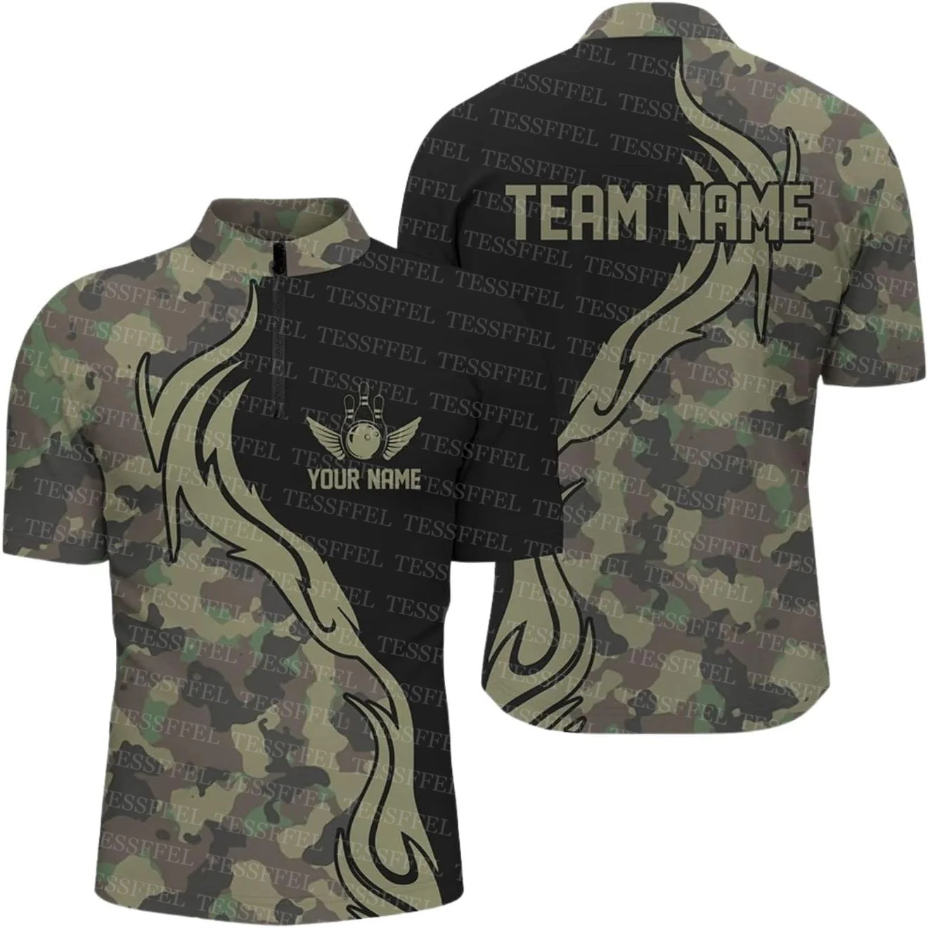Custom Name Graffiti Flame Str - Short Sleeve Bowling Shirt Retro ulasan dan harga