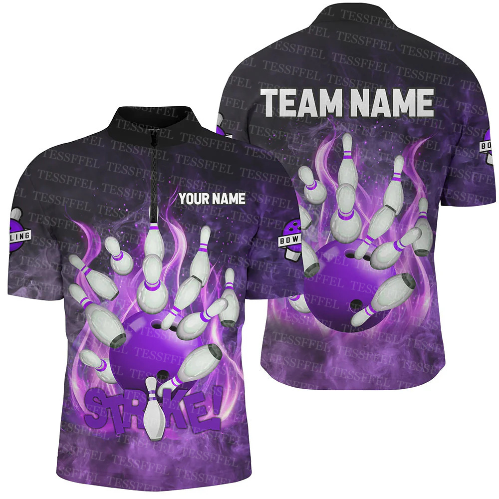 Custom Name Graffiti Flame Str - Short Sleeve Bowling Shirt Retro ulasan dan harga