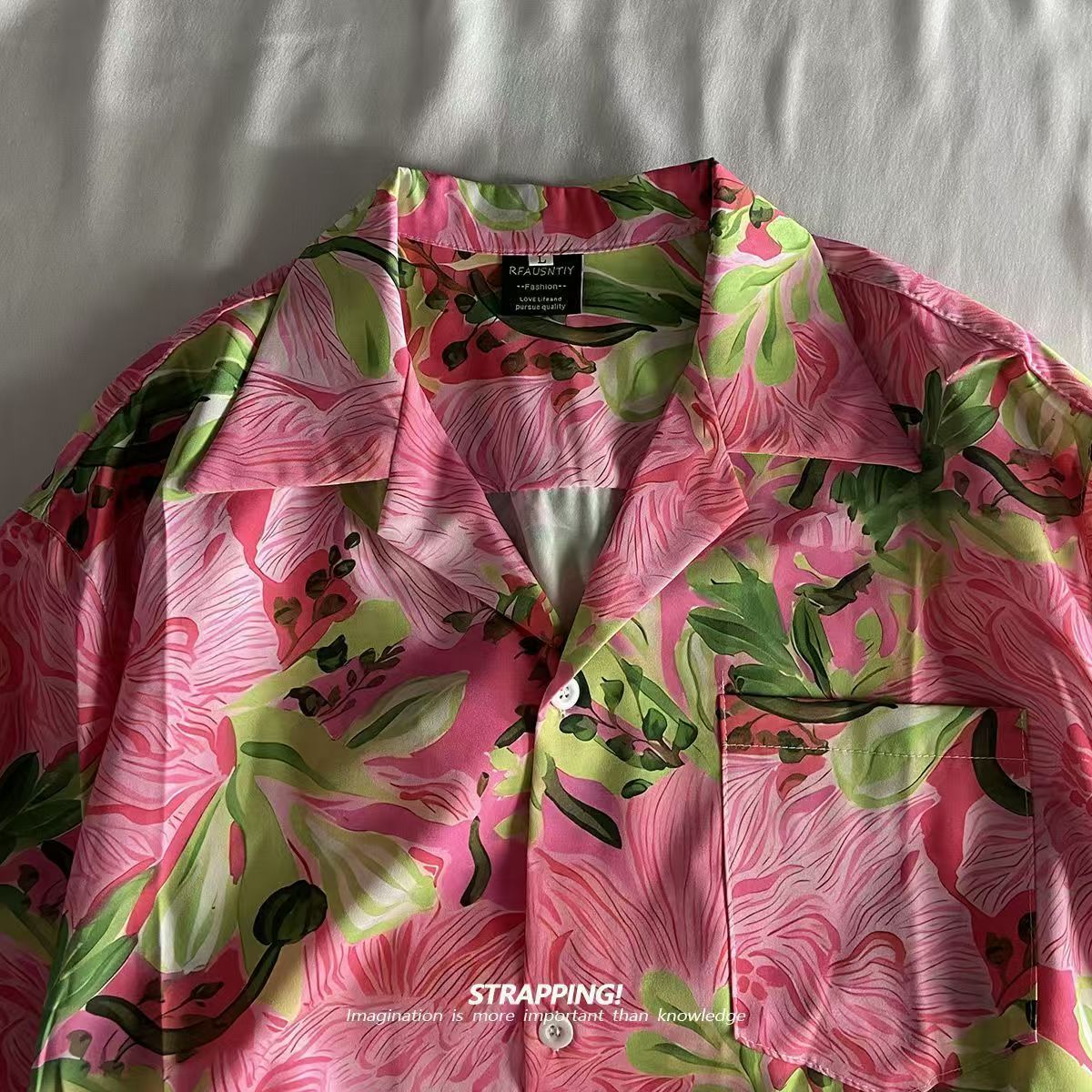Vintage Beach Blusas Vocation  - Vintage Hawaiian Floral Shirt ulasan dan harga