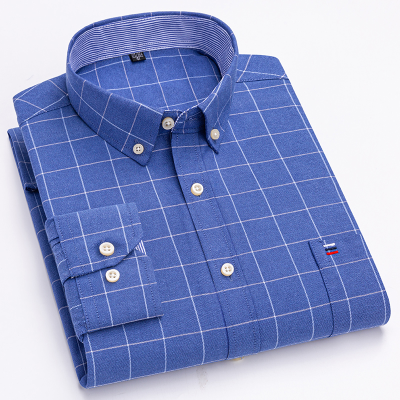 100% Pure Cotton Oxford Men St - Oxford Cotton Casual Shirt Business ulasan dan harga