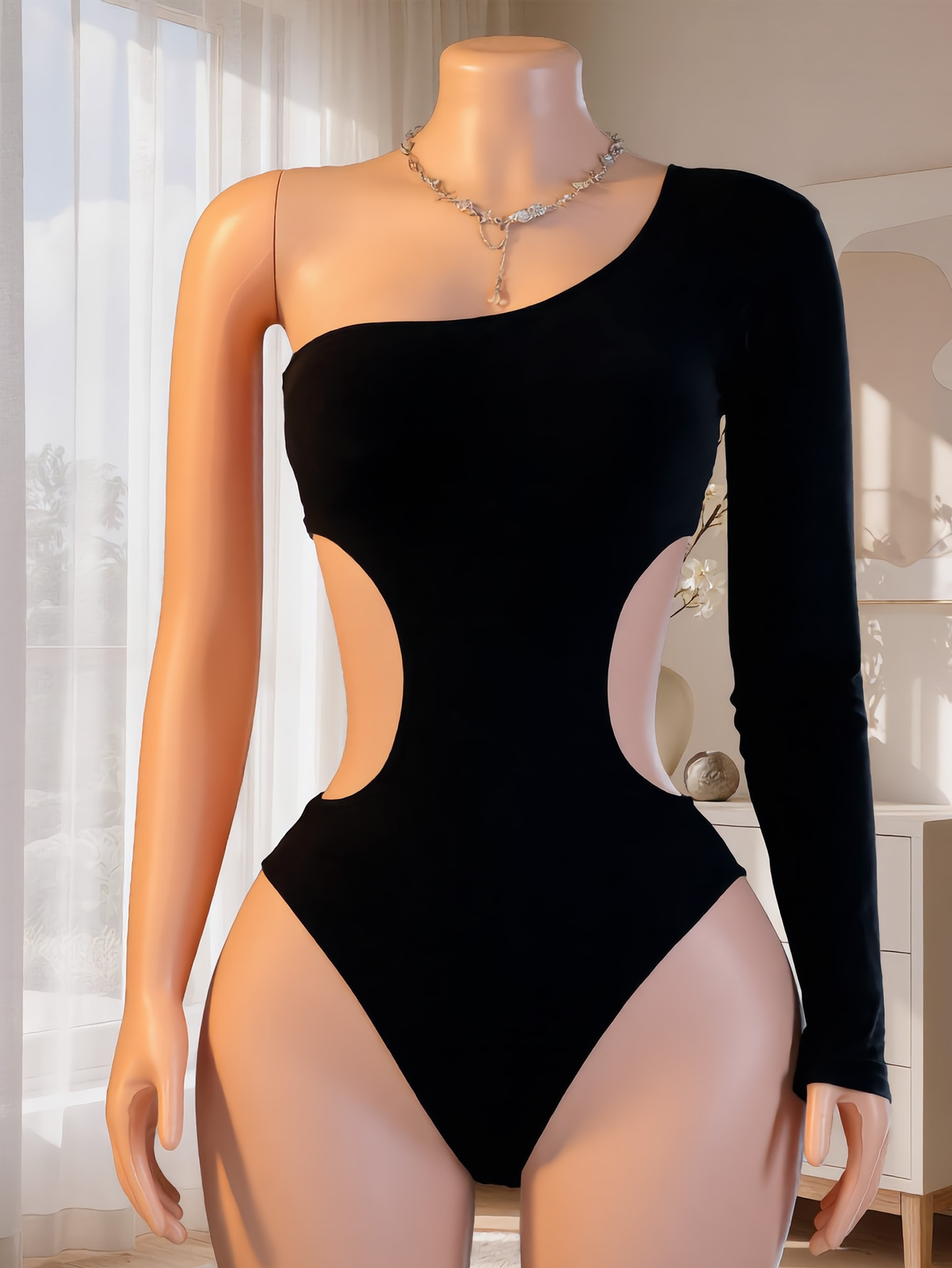 Women One Shoulder Long Sleeve - Underwear ulasan dan harga