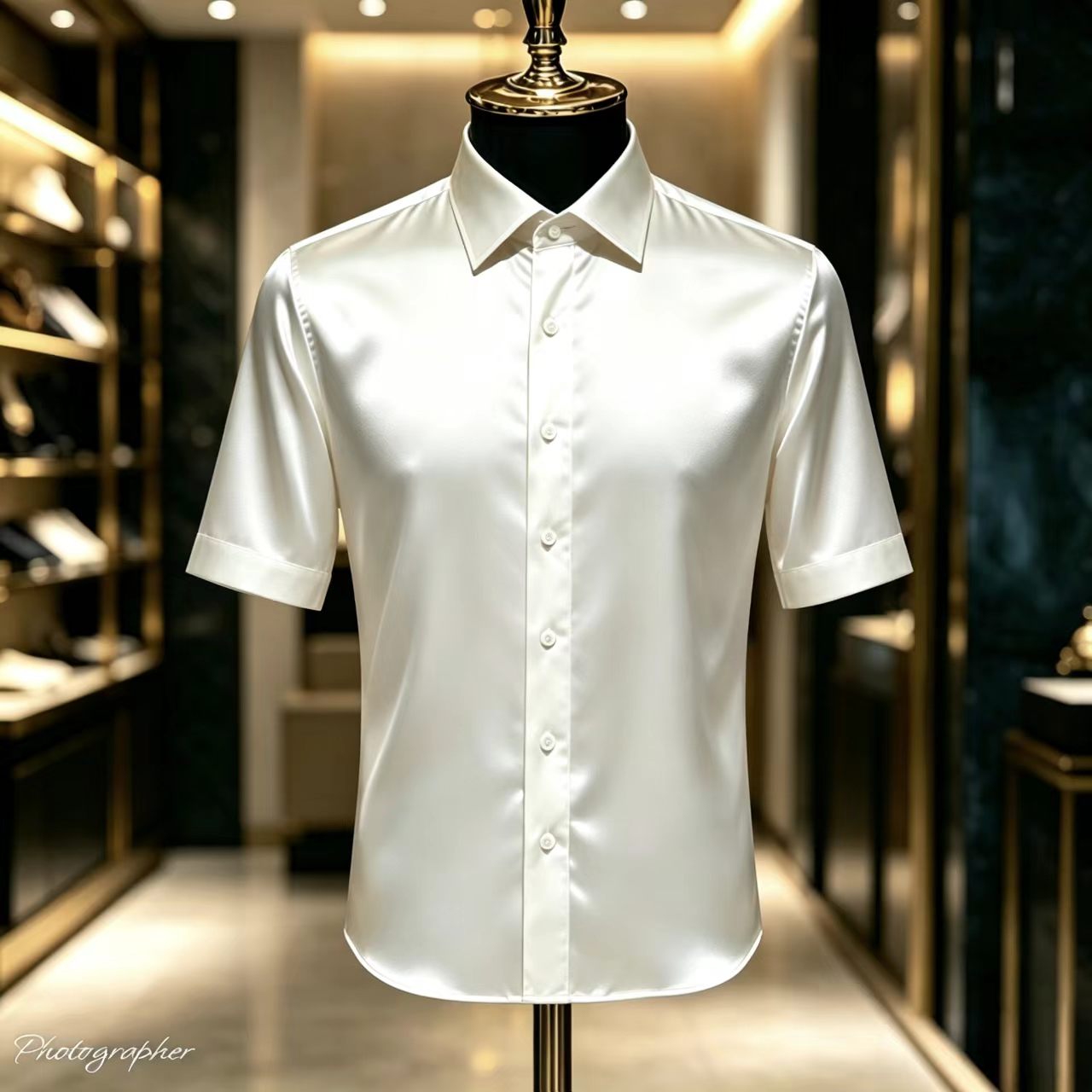 Men's Solid Color Satin Short- - Mens Satin Silk Dress Shirt ulasan dan harga