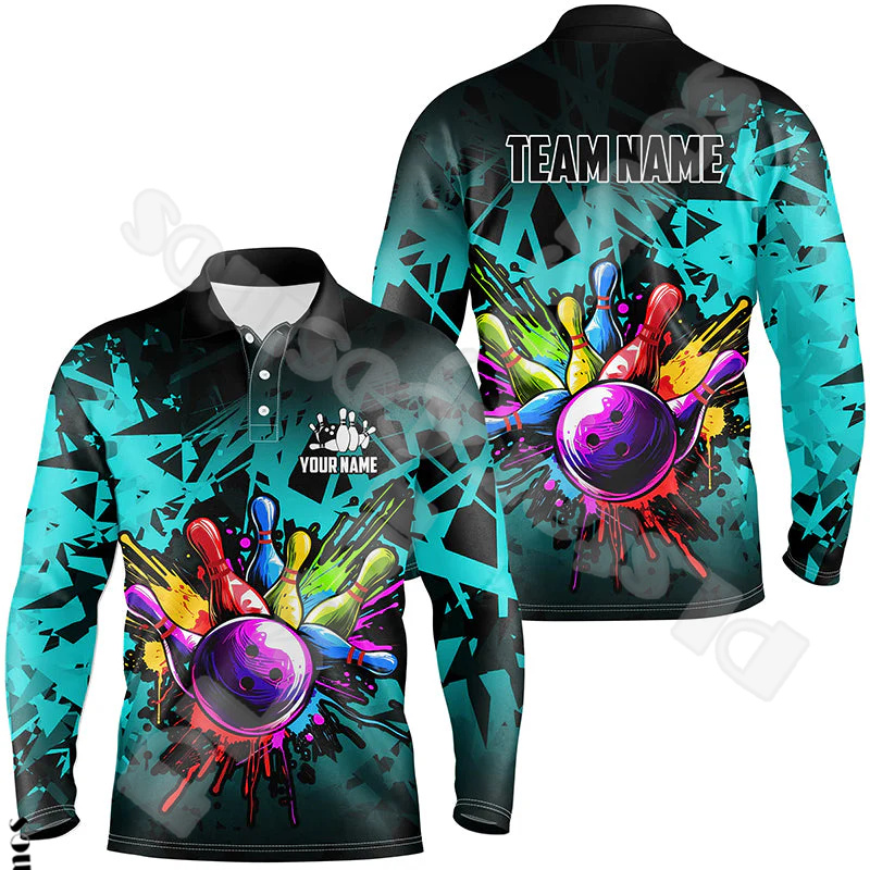 Custom Name Strike Bowling Pla - Short Sleeve Bowling Shirt Retro ulasan dan harga