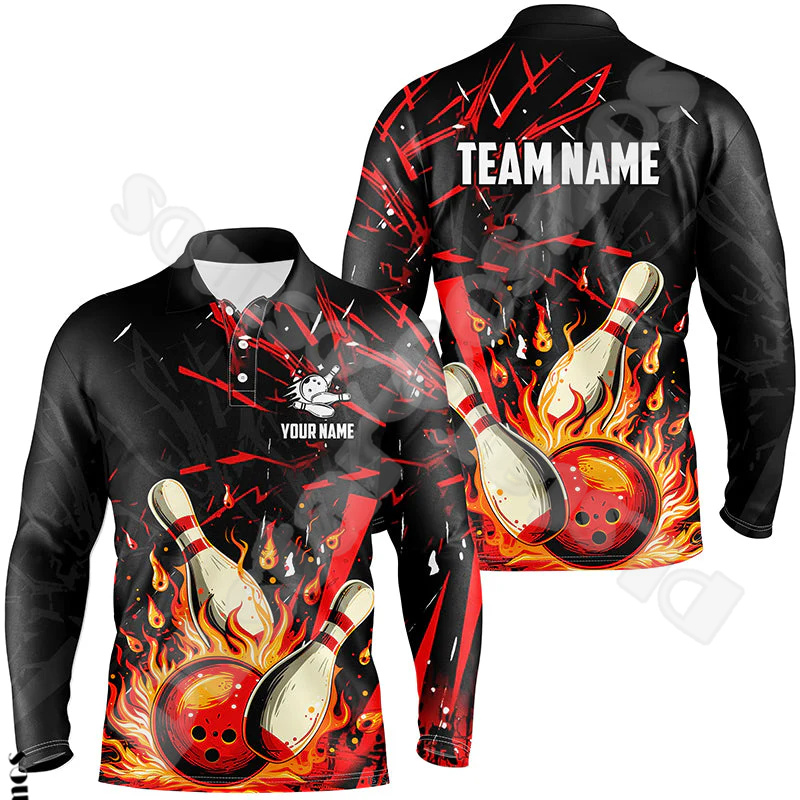 Custom Name Strike Bowling Pla - Short Sleeve Bowling Shirt Retro ulasan dan harga