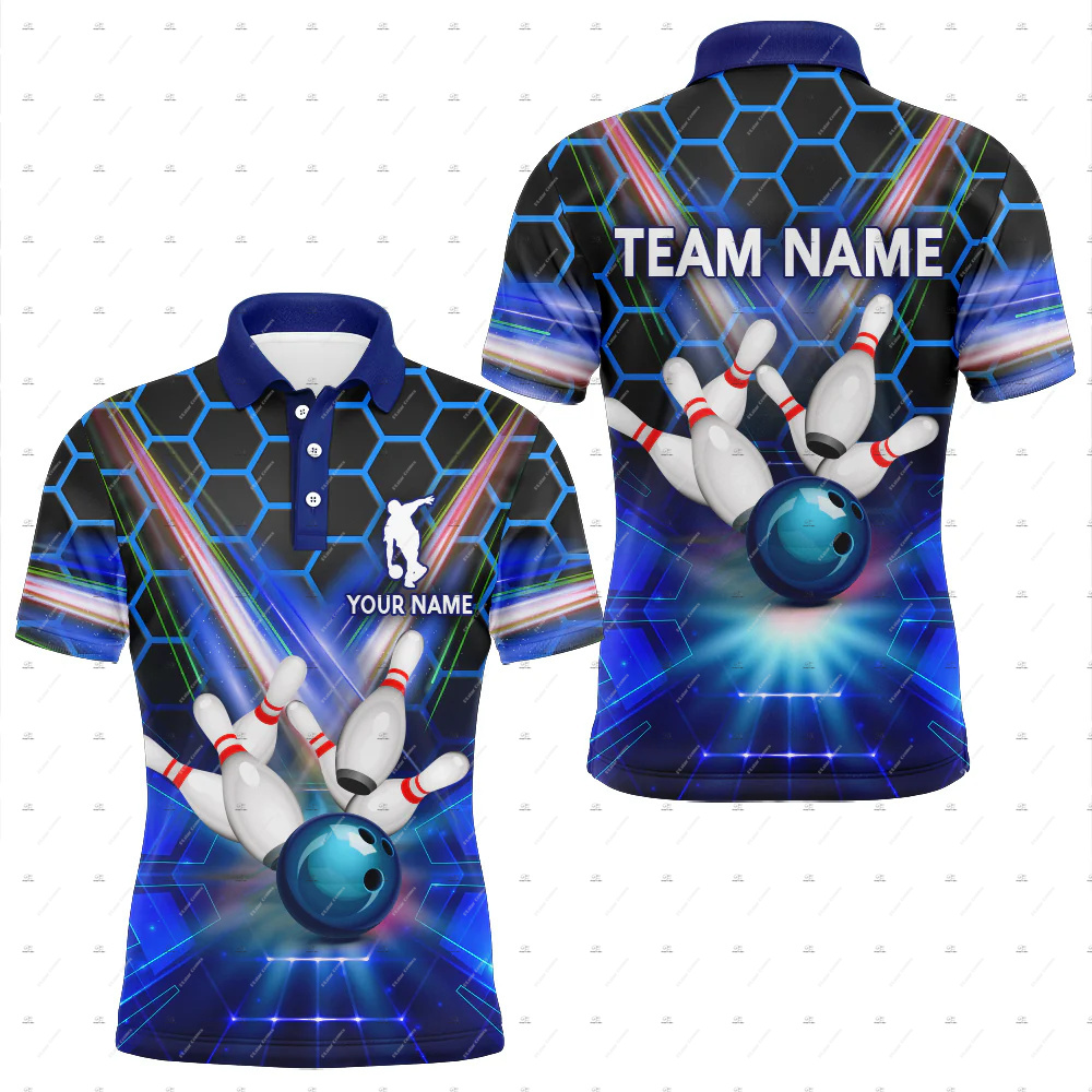 Custom Name Bowling Skull Flam - Short Sleeve Bowling Shirt Retro ulasan dan harga
