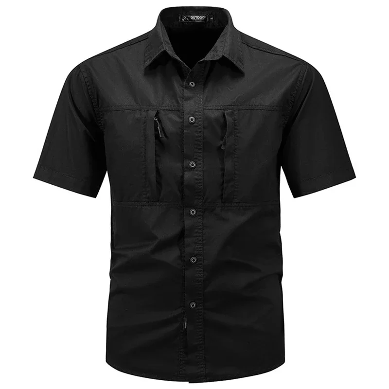 Men's Tactical Short-sleeved S - Tactical Military Shirt Cargo ulasan dan harga