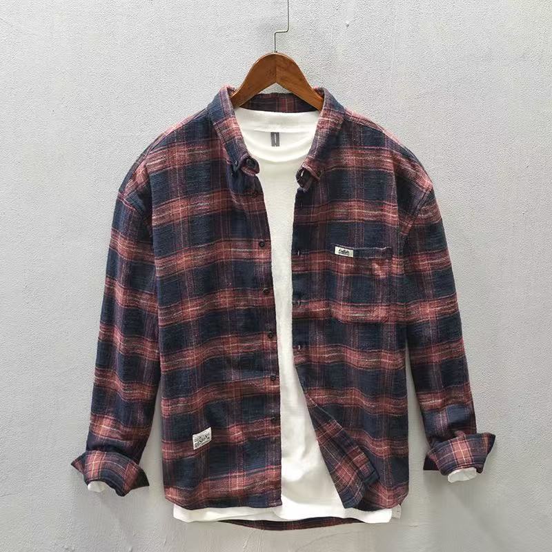 2026 Spring/Autumn New Checker - Flannel Plaid Shirt Heavy Weight ulasan dan harga