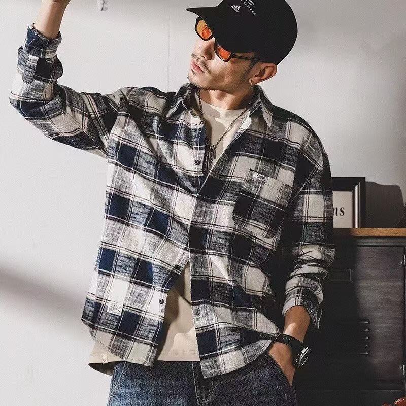 2026 Spring/Autumn New Checker - Flannel Plaid Shirt Heavy Weight ulasan dan harga