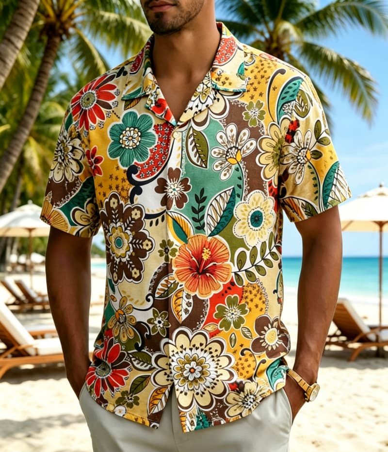 Men's Vintage Boho Tropical Fl - Vintage Hawaiian Floral Shirt ulasan dan harga