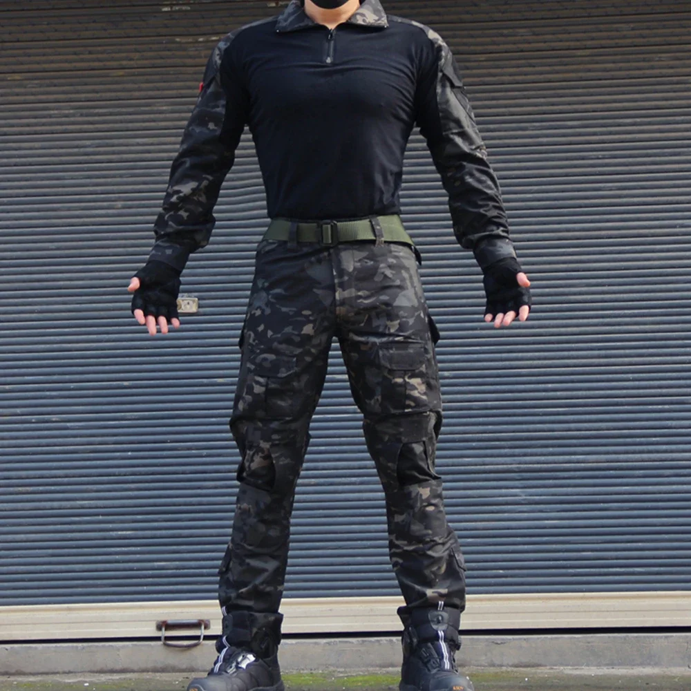 Men's Tactical Combat Uniform  - Tactical Military Shirt Cargo ulasan dan harga