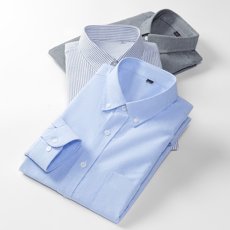 Spring New Men Oxford Shirt Lo - Oxford Cotton Casual Shirt Business ulasan dan harga