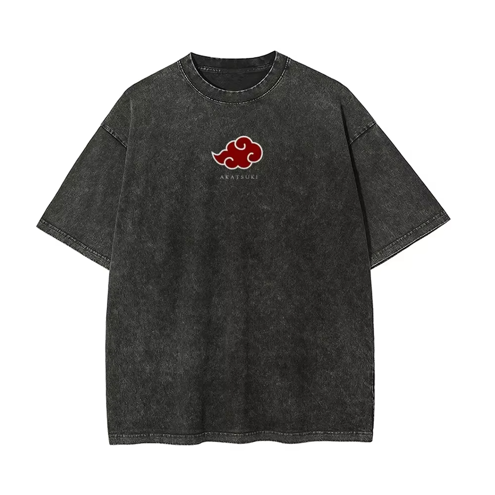 NEW Naruto Itachi Uchiha T Shi - Acid Wash Vintage Graphic T Shirt ulasan dan harga