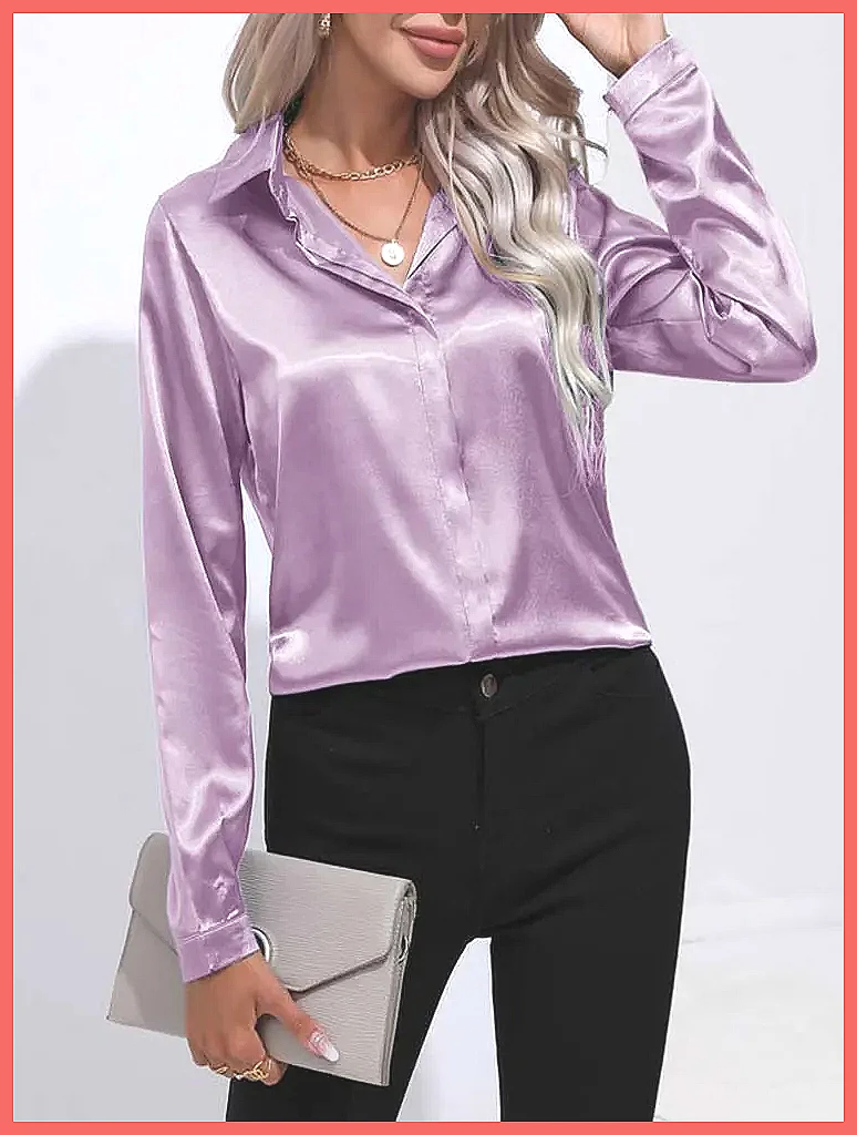 2025 Spring Summer Satin Shirt - Shirts ulasan dan harga