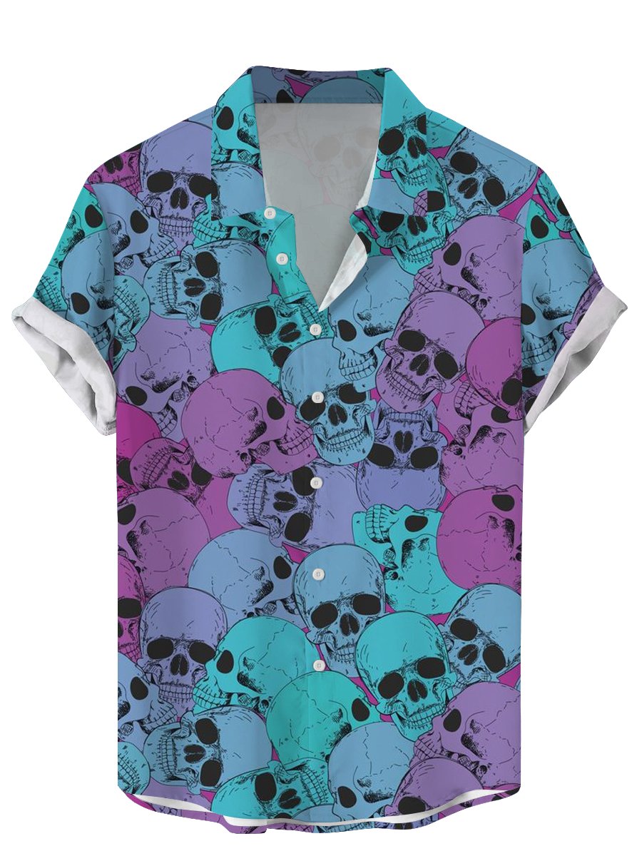 Vintage Skull Floral Men's Shi - Vintage Hawaiian Floral Shirt ulasan dan harga