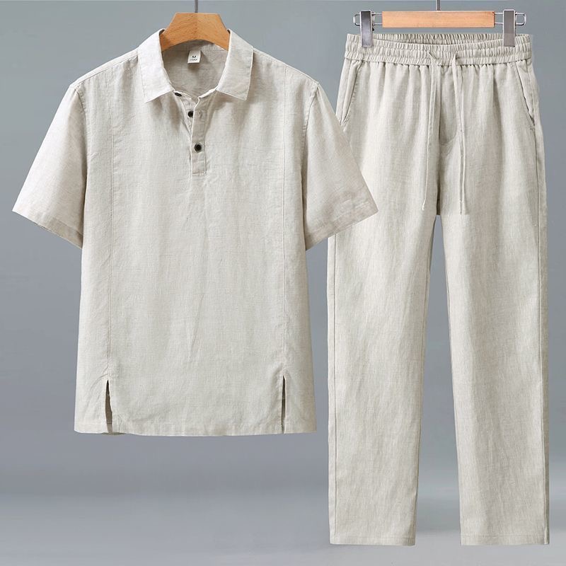 Spring/Summer Fashion Retro Sp - Mens Linen Shirt Long Sleeve ulasan dan harga