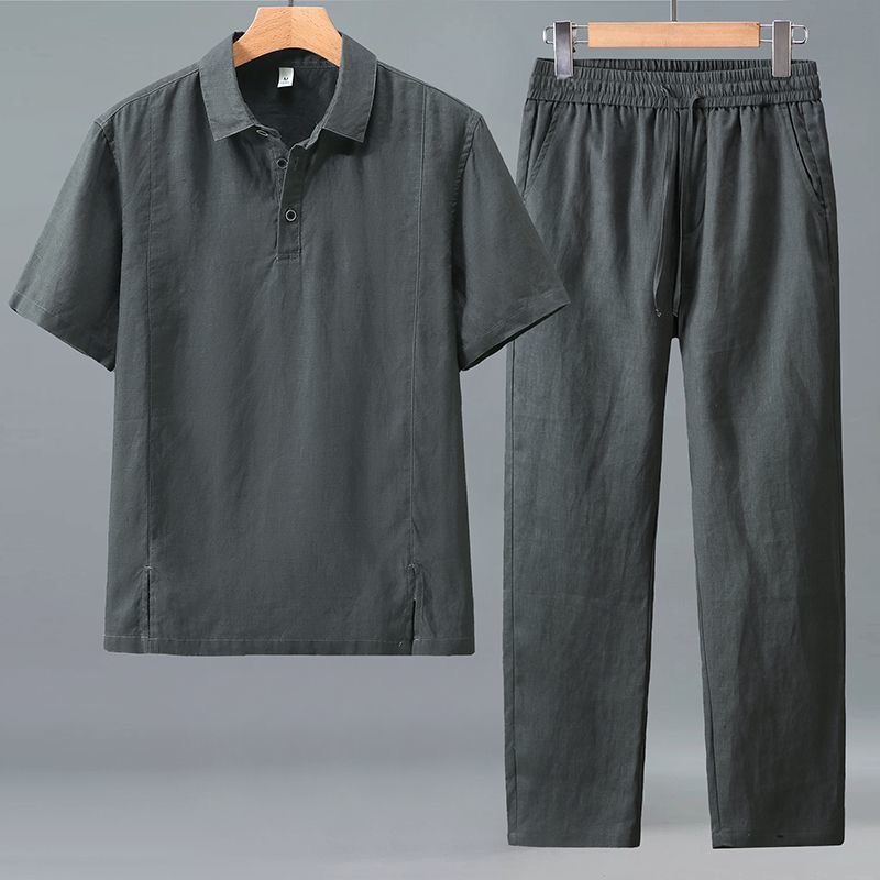 Spring/Summer Fashion Retro Sp - Mens Linen Shirt Long Sleeve ulasan dan harga
