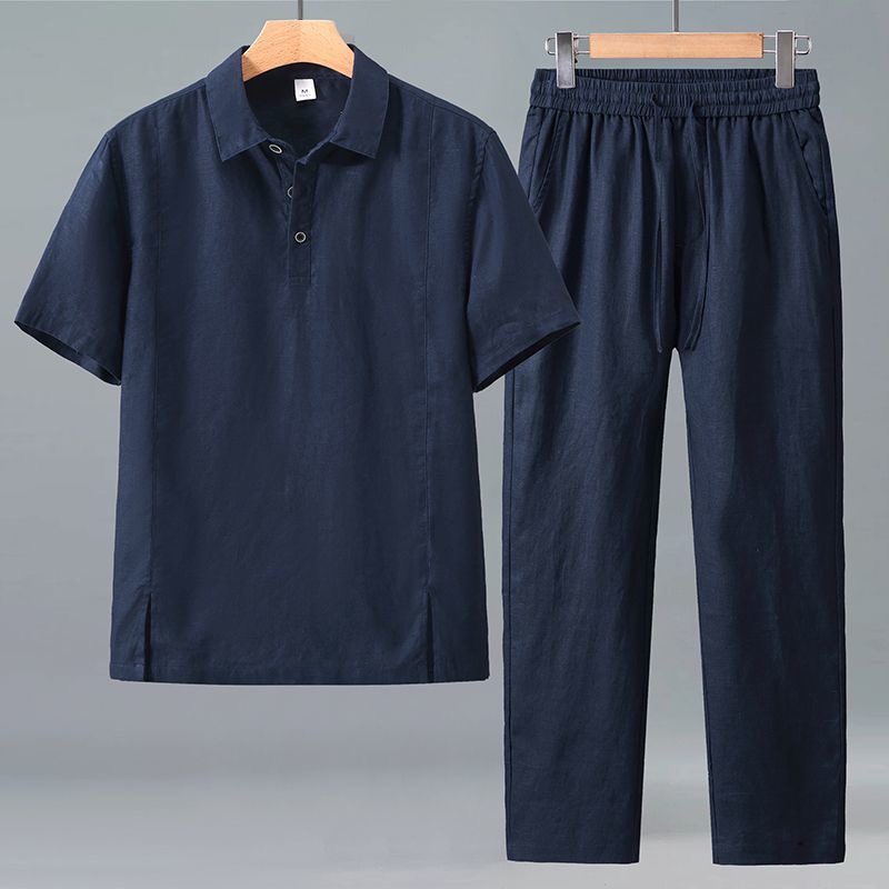Spring/Summer Fashion Retro Sp - Mens Linen Shirt Long Sleeve ulasan dan harga