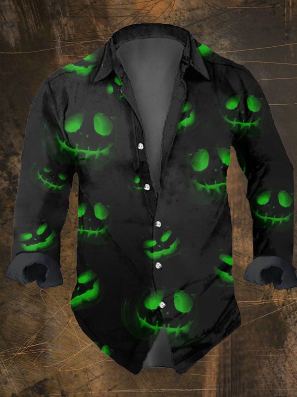 Halloween Men's Dark Skull Pri - Vintage Hawaiian Floral Shirt ulasan dan harga