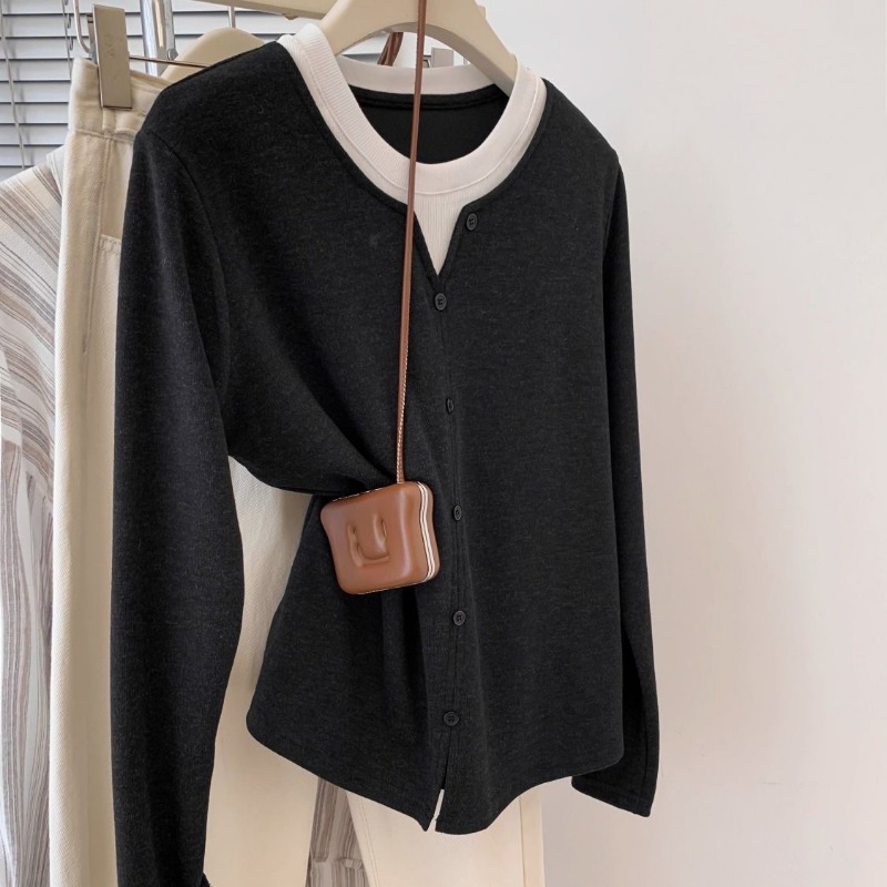 Plus Size Women Fake Two Piece - Shirts ulasan dan harga