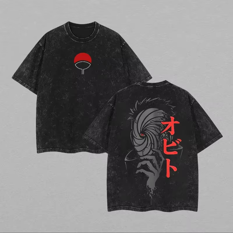 Naruto Obito Uchiha T Shirt Ma - Acid Wash Vintage Graphic T Shirt ulasan dan harga