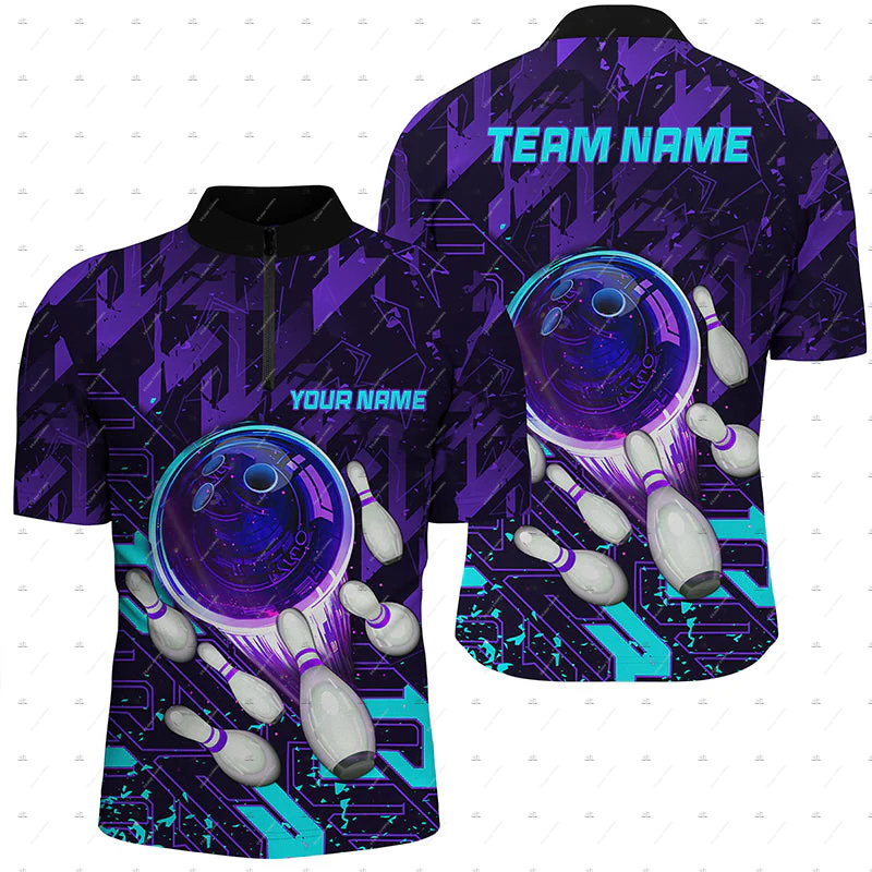 Custom Name Bowling Skull Colo - Short Sleeve Bowling Shirt Retro ulasan dan harga