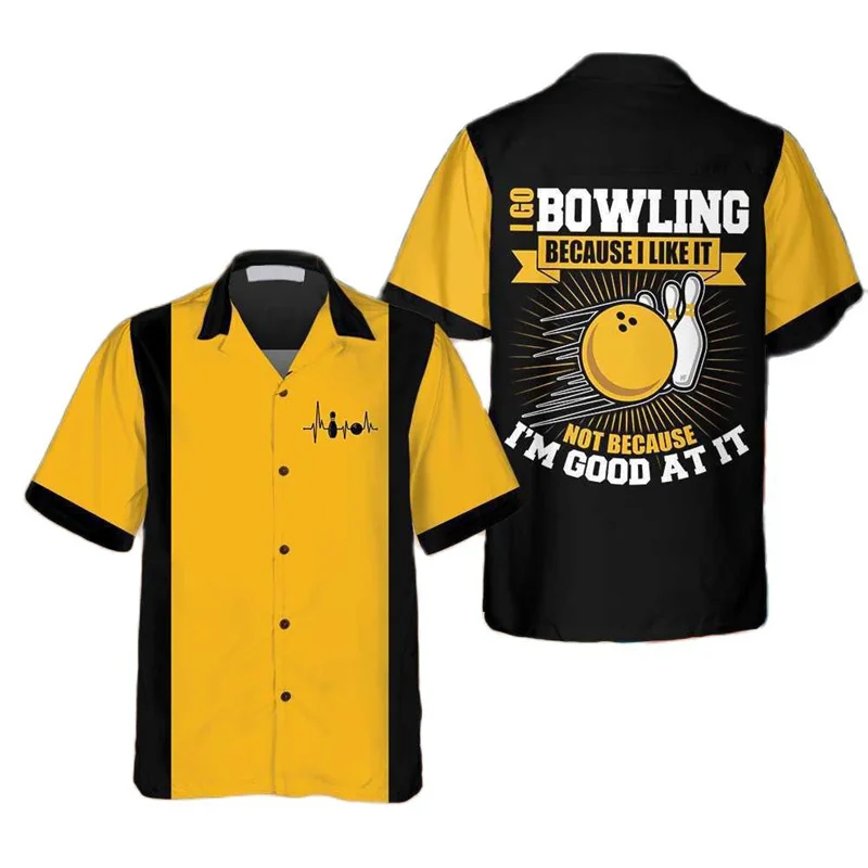 Classic Retro Bowling Ball Pri - Short Sleeve Bowling Shirt Retro ulasan dan harga