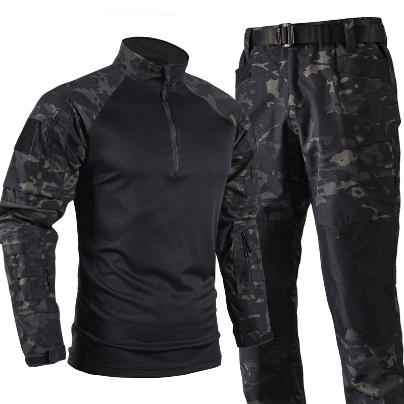Men's Tactical Combat Uniform  - Tactical Military Shirt Cargo ulasan dan harga