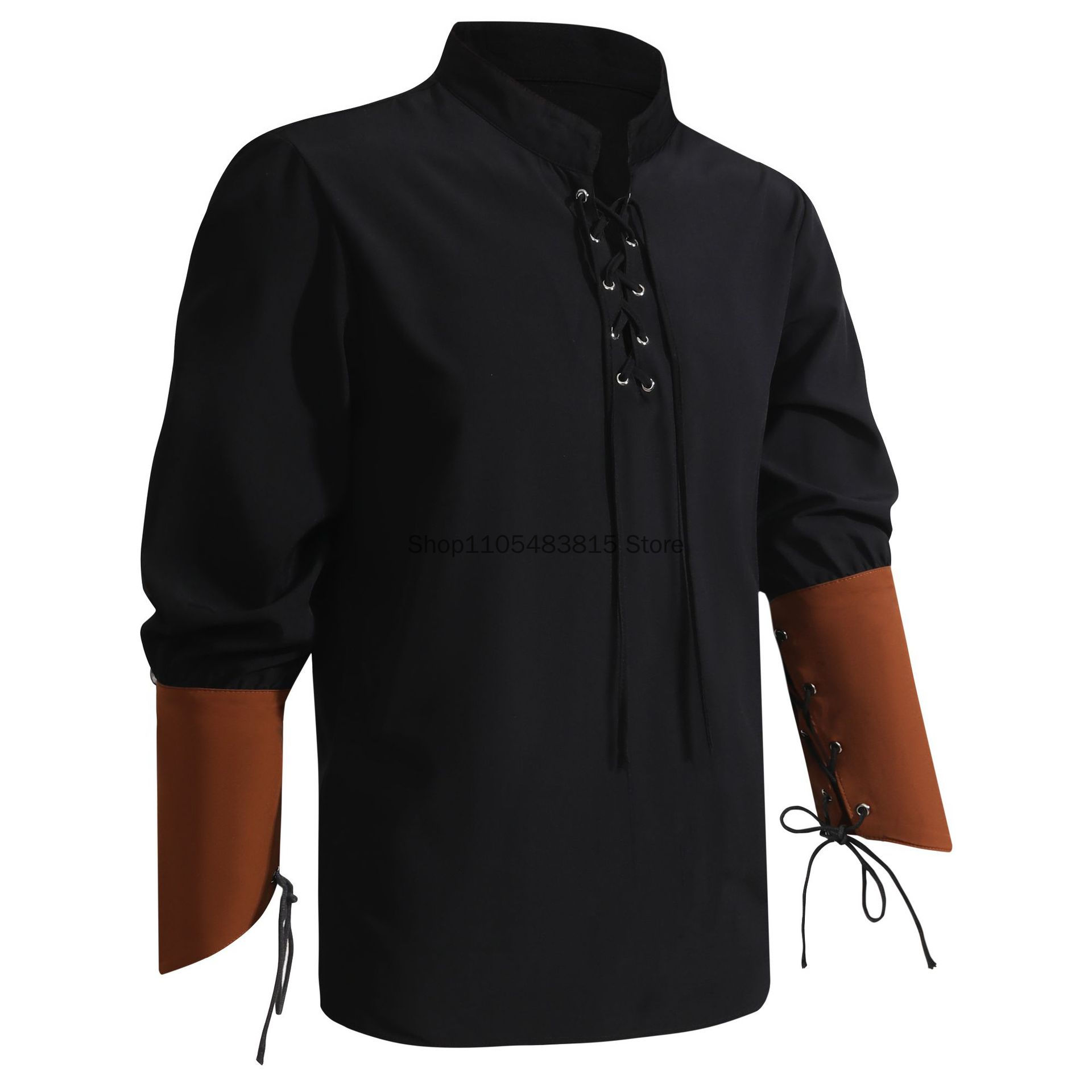Pirate Shirt for Men - Medieva - Medieval Gothic Lace Up Pirate Shirt ulasan dan harga