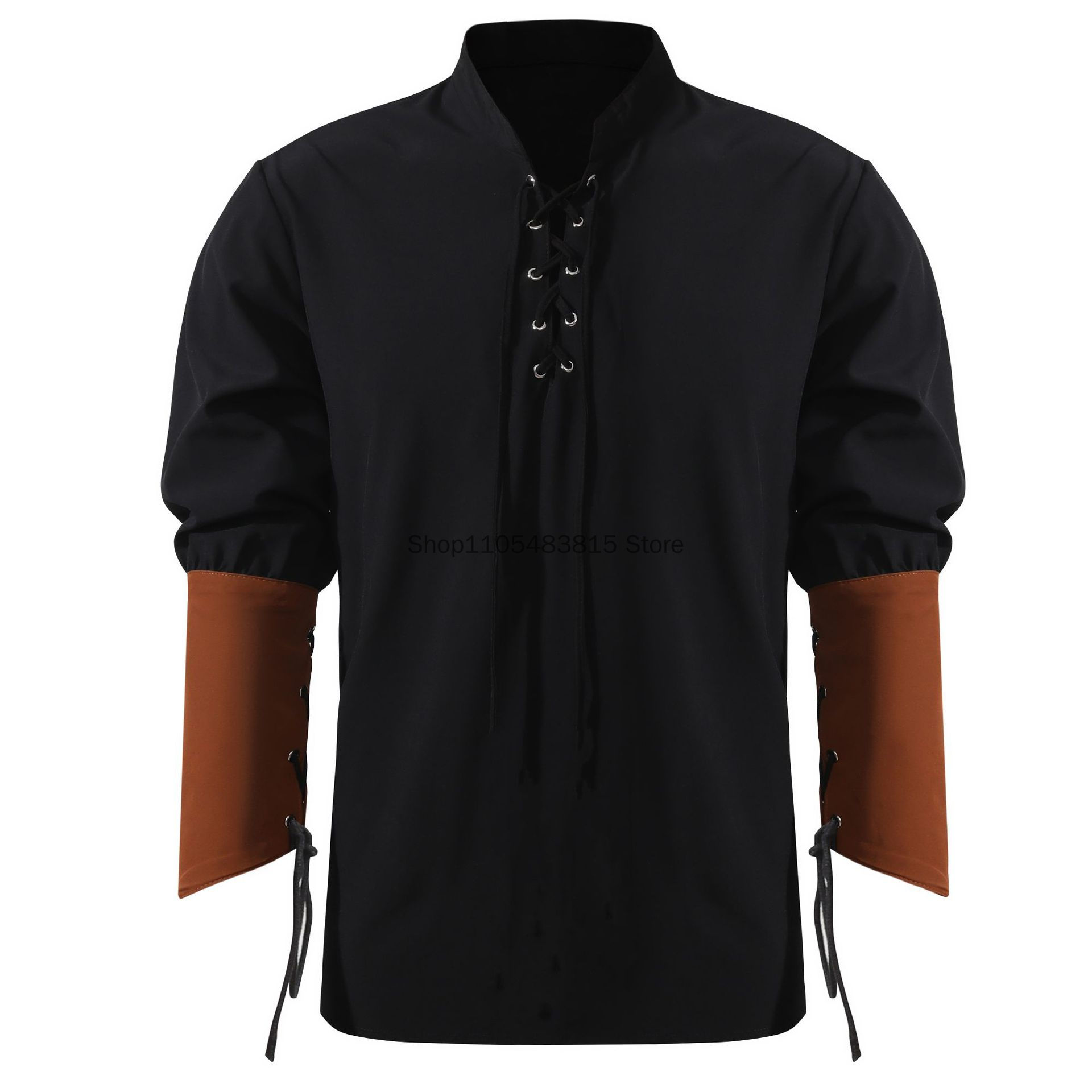 Pirate Shirt for Men - Medieva - Medieval Gothic Lace Up Pirate Shirt ulasan dan harga