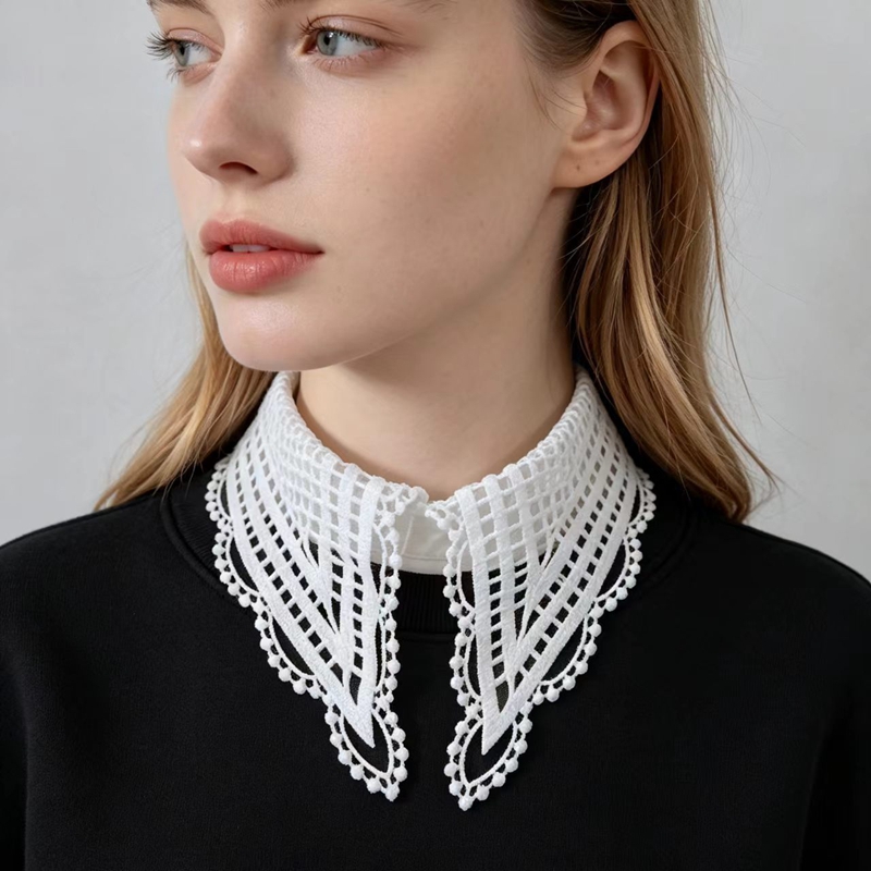 Lady White Ruffled False Colla - Shirts ulasan dan harga