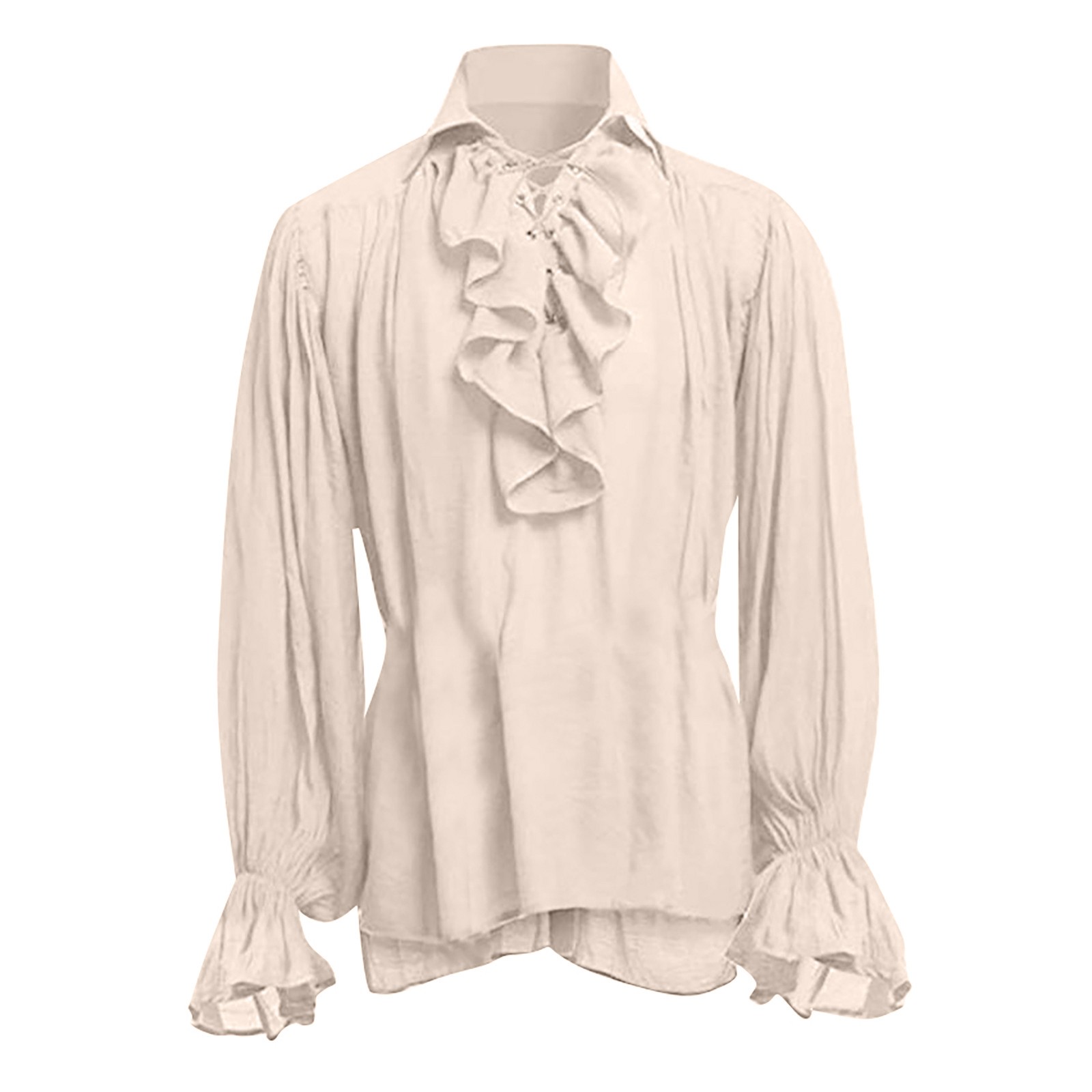 Mens Halloween Lace Up Pirate  - Medieval Gothic Lace Up Pirate Shirt ulasan dan harga