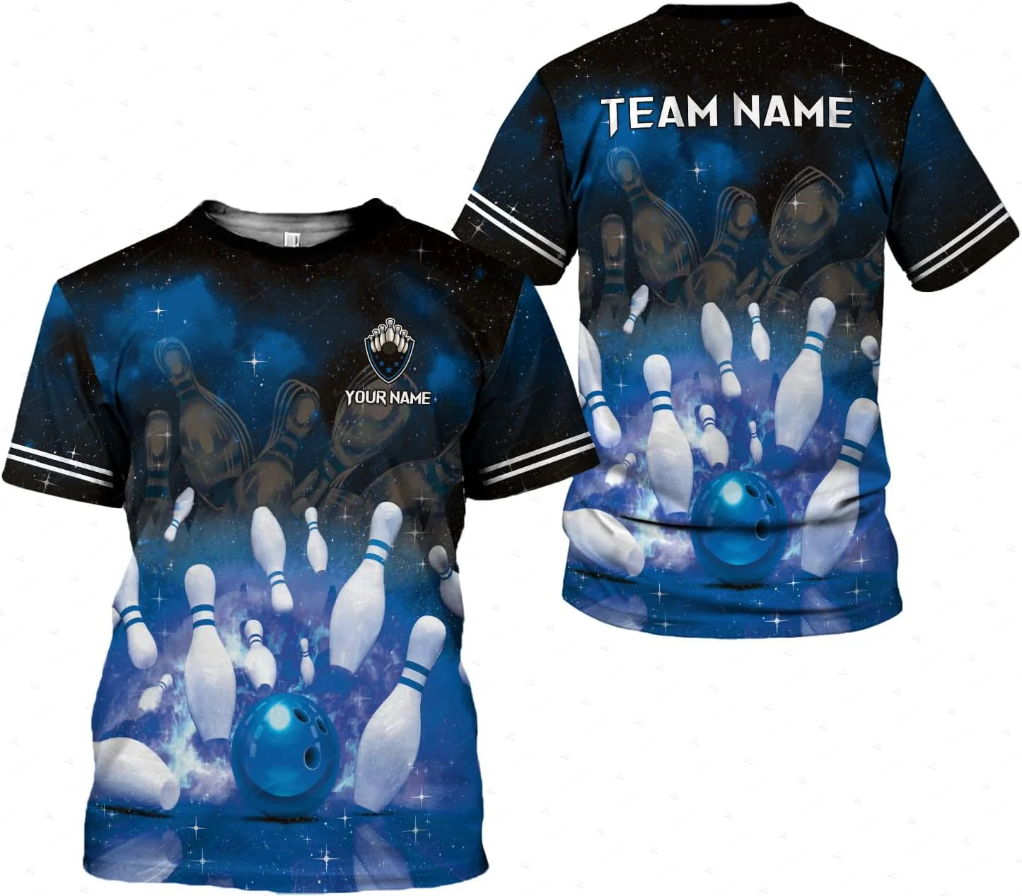 Custom Name Gradient Bowling F - Short Sleeve Bowling Shirt Retro ulasan dan harga