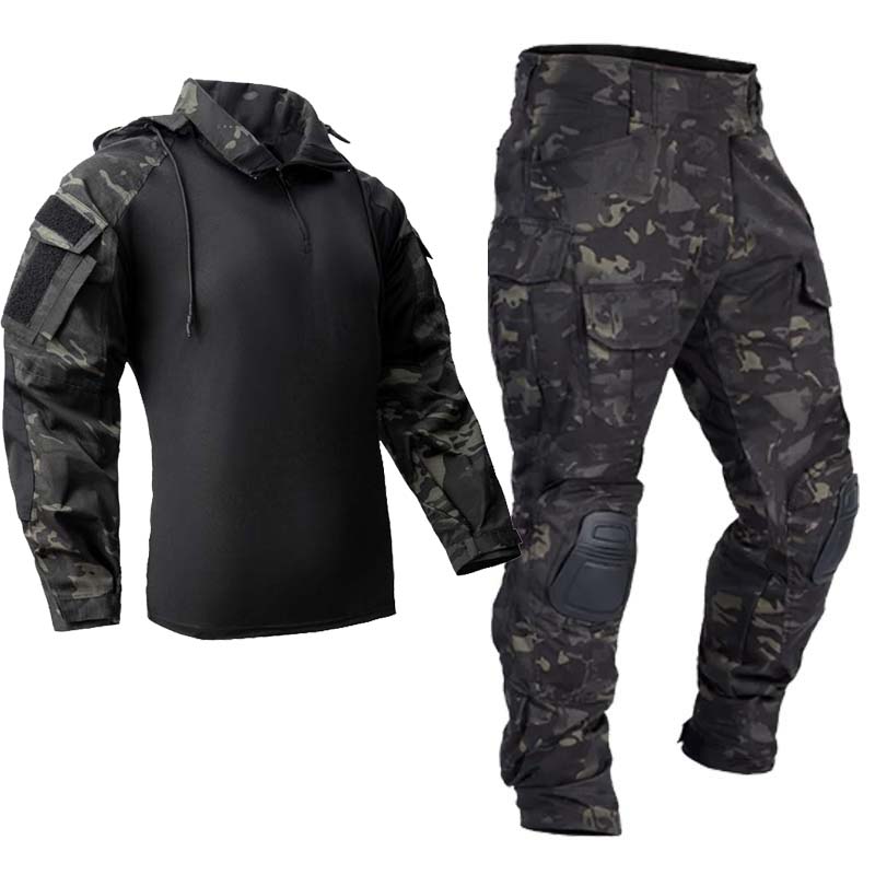Men Tactical Uniform Milit Out - Tactical Military Shirt Cargo ulasan dan harga